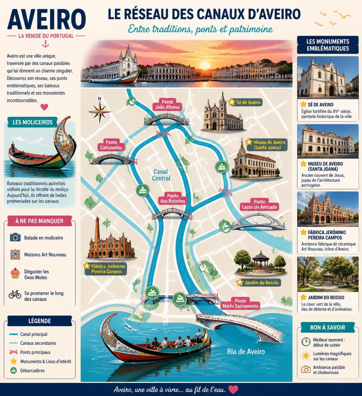 découvrez aveiro, surnommée la venise portugaise, une ville charmante et authentique à explorer avant que porto ne la rende incontournable. plongez dans ses canaux pittoresques, son architecture colorée et sa culture unique.