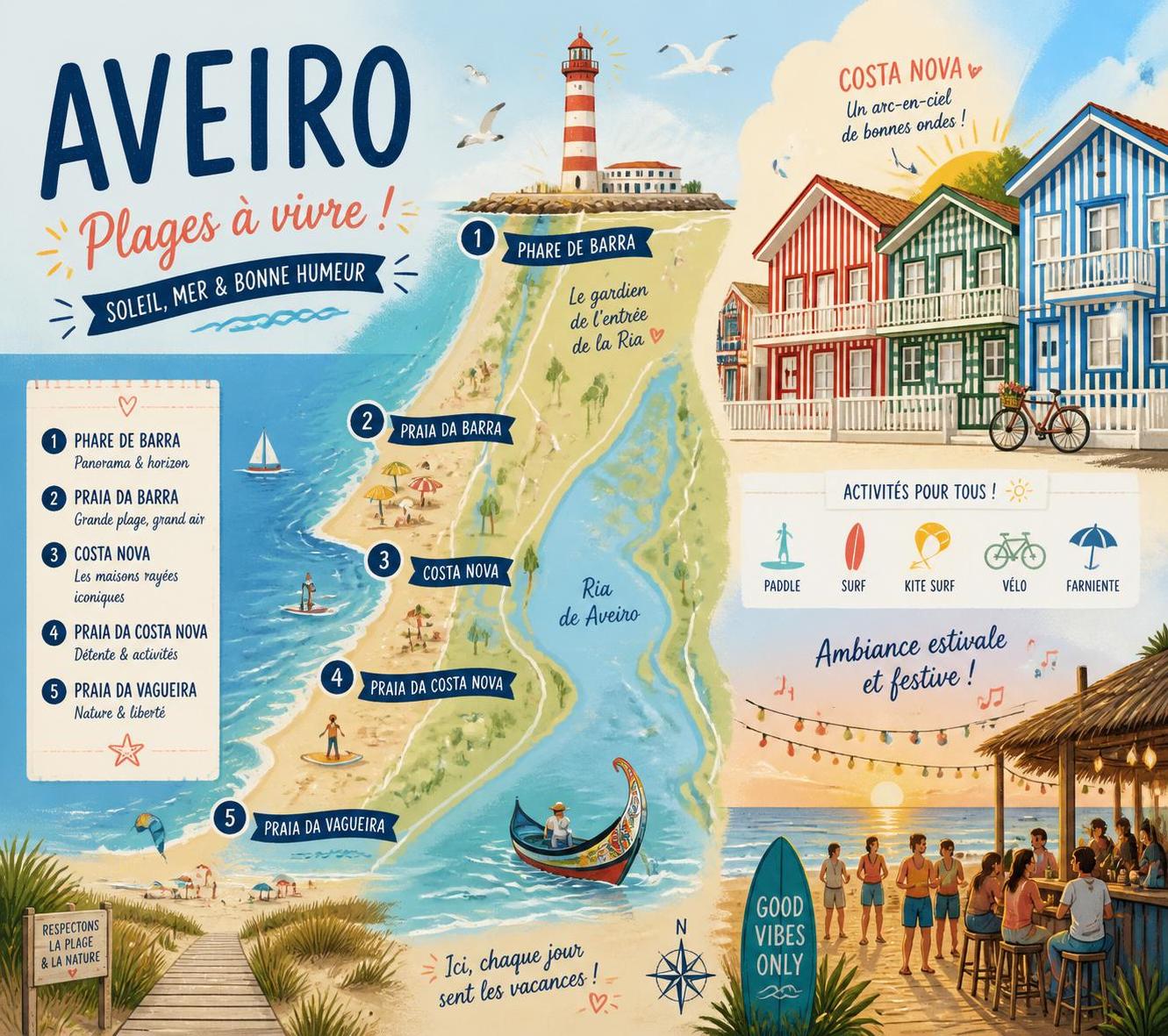 découvrez aveiro, la charmante venise portugaise encore secrÚte, ses canaux pittoresques et son ambiance authentique, à explorer avant que porto ne la rende célÚbre.