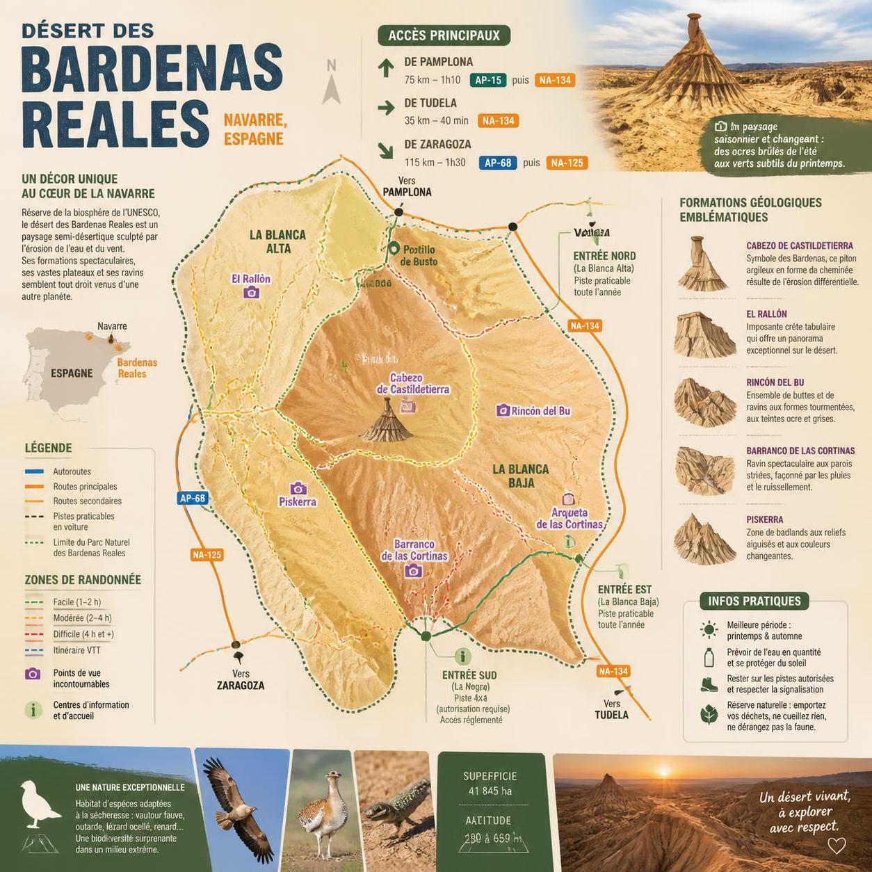 découvrez le désert des bardenas reales, un paysage unique et sauvage en espagne, mystérieux et peu exploré par les voyageurs. aventurez-vous au bout du monde espagnol pour une expérience authentique et inoubliable.