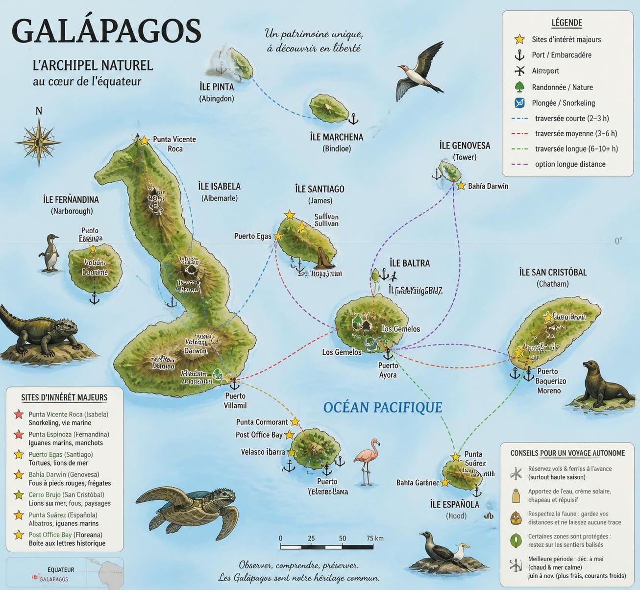 découvrez comment visiter l'archipel des galápagos de manière authentique et indépendante, en évitant les circuits organisés pour une expérience personnalisée et unique.