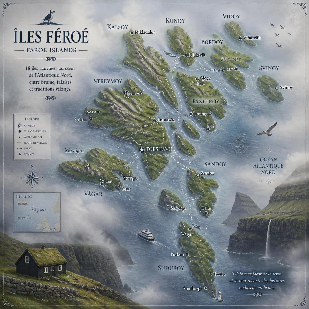 découvrez les îles féroé grâce à un itinéraire complet et des conseils pratiques pour explorer cet archipel sauvage et préservé de l'atlantique nord.