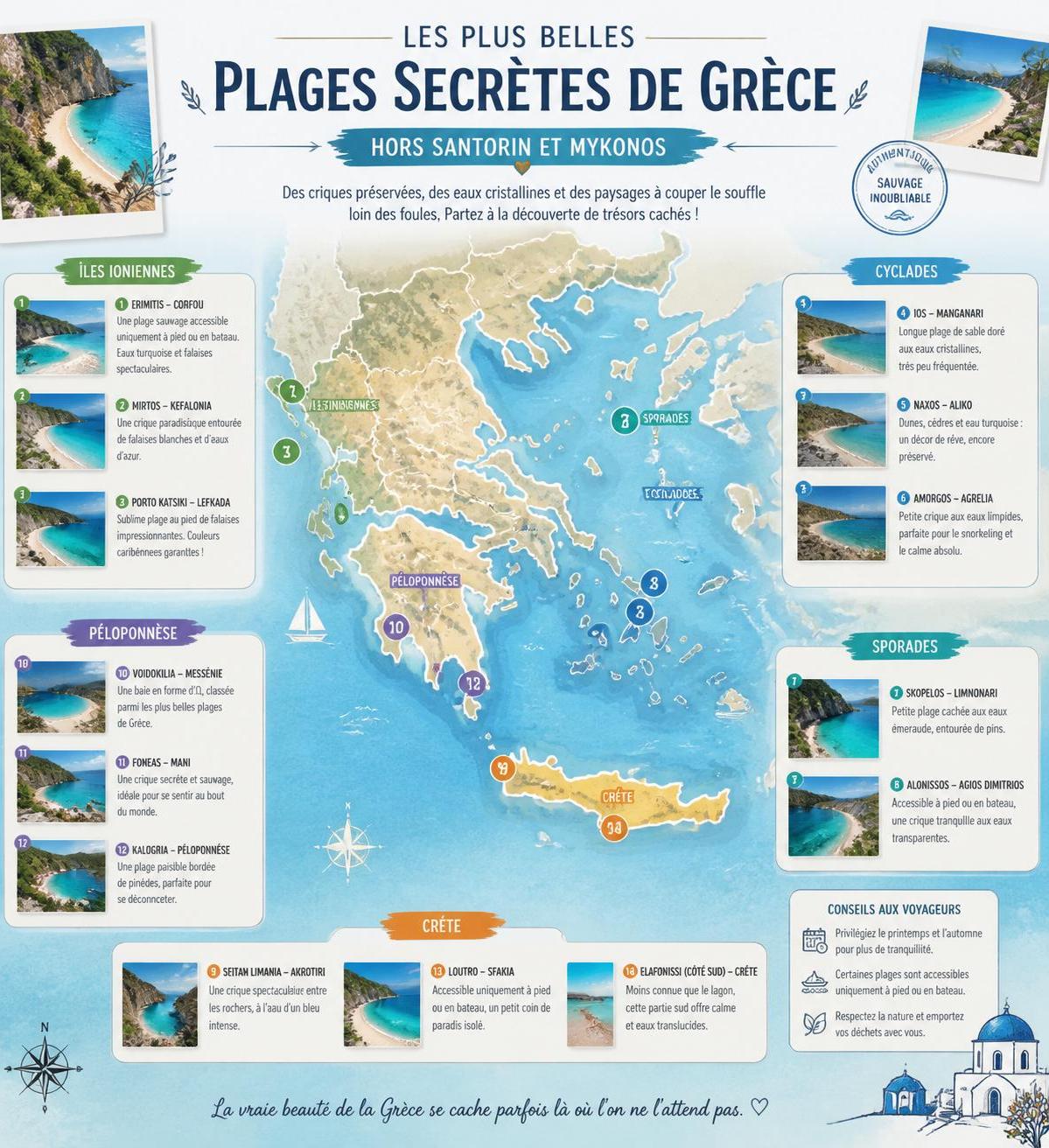 découvrez les plus belles plages de grèce à explorer au-delà de santorin et mykonos, des destinations idylliques pour des vacances authentiques au bord de la mer égée.