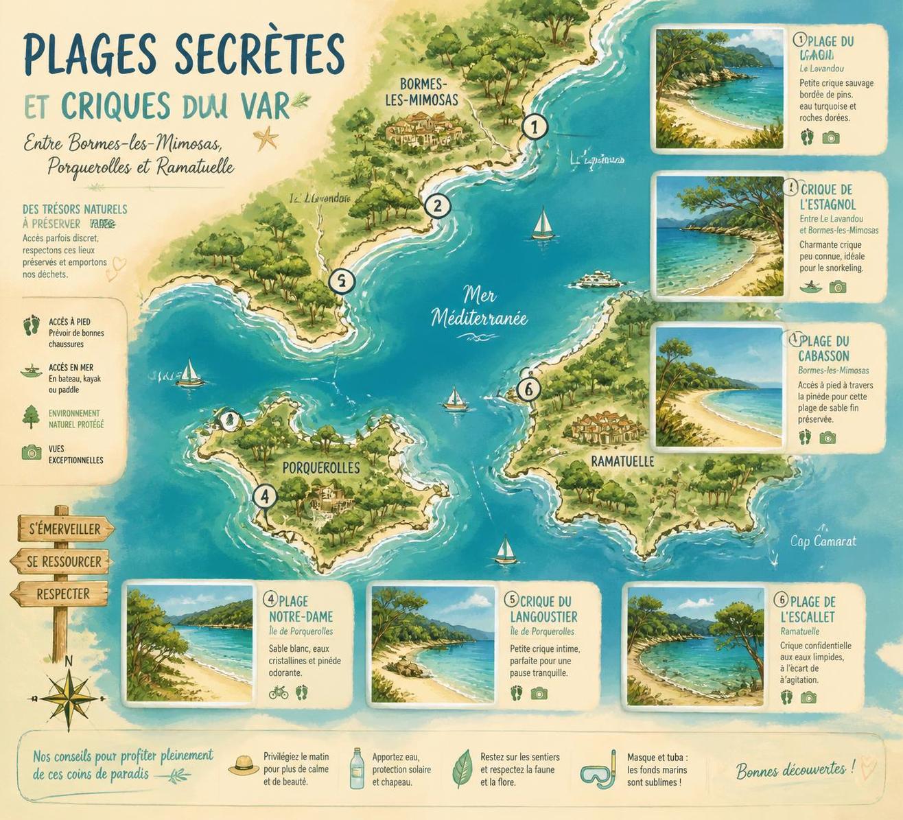 découvrez les plages secrètes du var, des criques préservées que les habitants locaux aiment garder confidentielles pour profiter d'un cadre naturel et paisible.