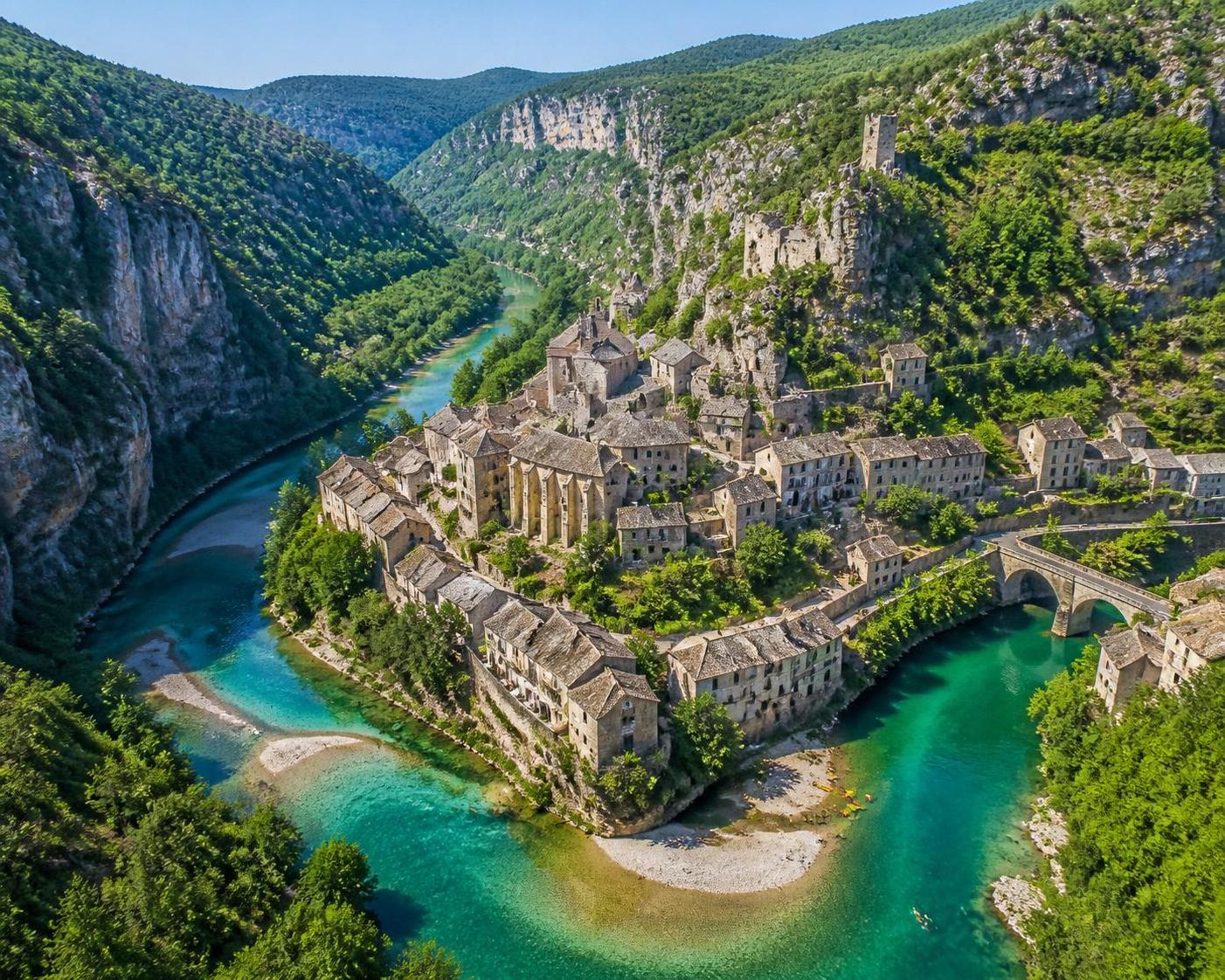 découvrez sainte-énimie, le plus beau village de france, niché au cœur des magnifiques gorges du tarn, entre charme médiéval et paysages naturels époustouflants.