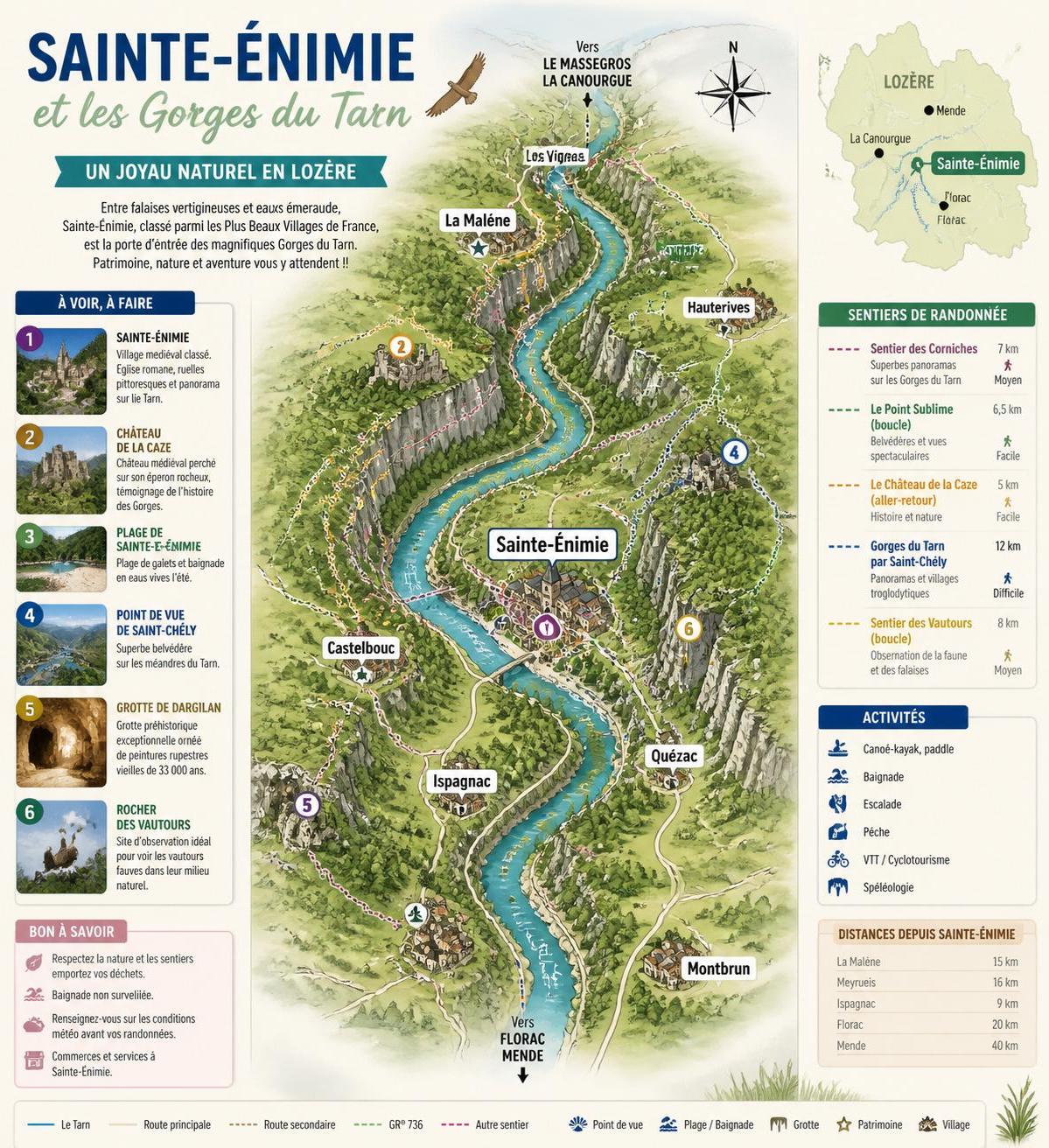 découvrez sainte-énimie, le plus beau village de france, situé au cœur des magnifiques gorges du tarn, un lieu idyllique alliant charme médiéval et paysages naturels époustouflants.