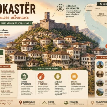 découvrez gjirokastër, la cité-musée albanaise aux ruelles pavées et aux maisons ottomanes, un trésor méconnu des balkans alliant histoire, culture et paysages époustouflants.