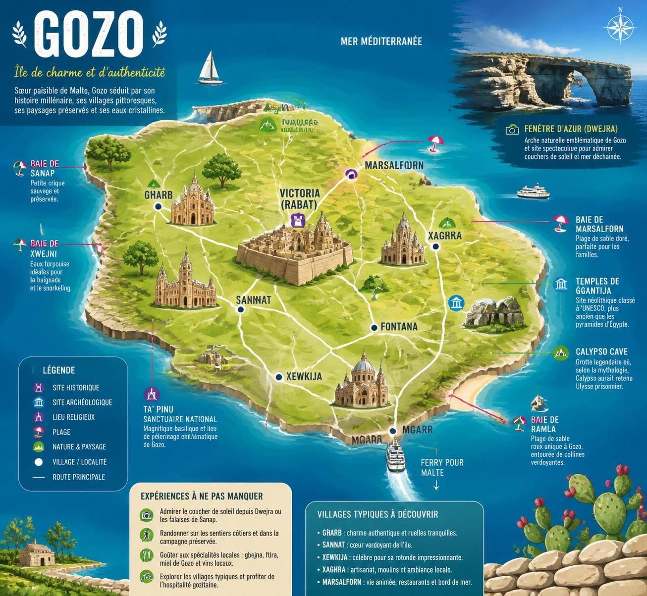 découvrez gozo, l'île authentique de malte où la beauté préservée et le charme d'antan résistent à l'afflux touristique. un havre de paix pour vivre une expérience maltaise authentique.