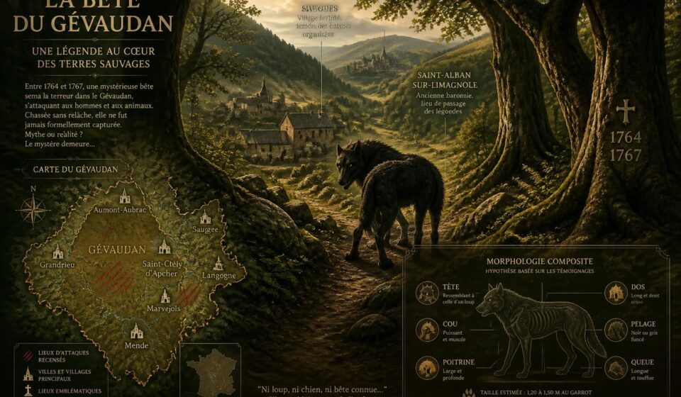 découvrez le mystère captivant du gévaudan et de la bête, en explorant les forêts oubliées et les villages discrets où légendes et histoire se mêlent.