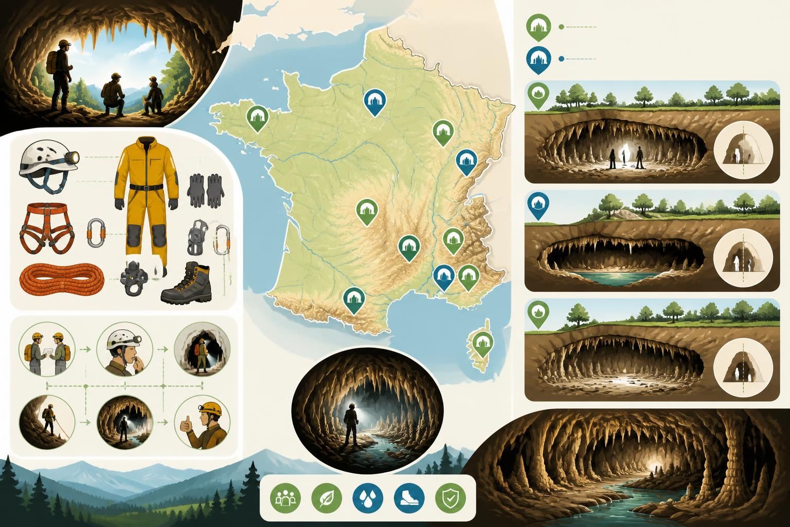 découvrez la spéléologie pour débutants avec notre guide des grottes françaises les plus accessibles et les moins fréquentées, pour une aventure naturelle en toute sérénité.