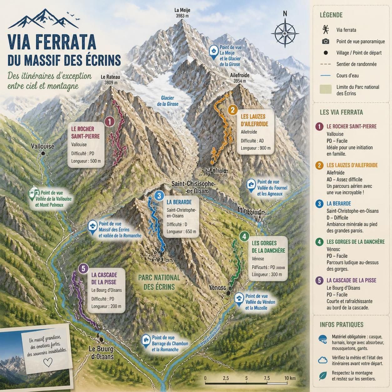 découvrez la via ferrata dans les écrins, une expérience unique sur des parois impressionnantes que les alpinistes débutants redoutent encore. initiez-vous en toute sécurité à cette aventure verticale au cœur des montagnes.