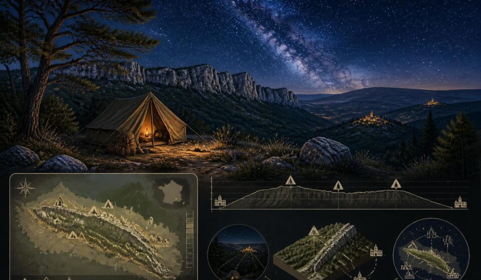découvrez le bivouac sous les étoiles dans le luberon, entre crêtes sauvages et nuits secrètes loin des bastides, pour une aventure authentique en pleine nature.
