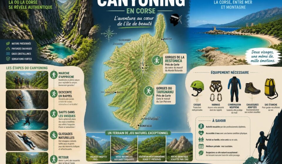 découvrez le canyoning dans les gorges sauvages de la restonica et du tavignanu en corse, une aventure unique au cœur d'un paysage intérieur préservé, loin des plages populaires de l'île.