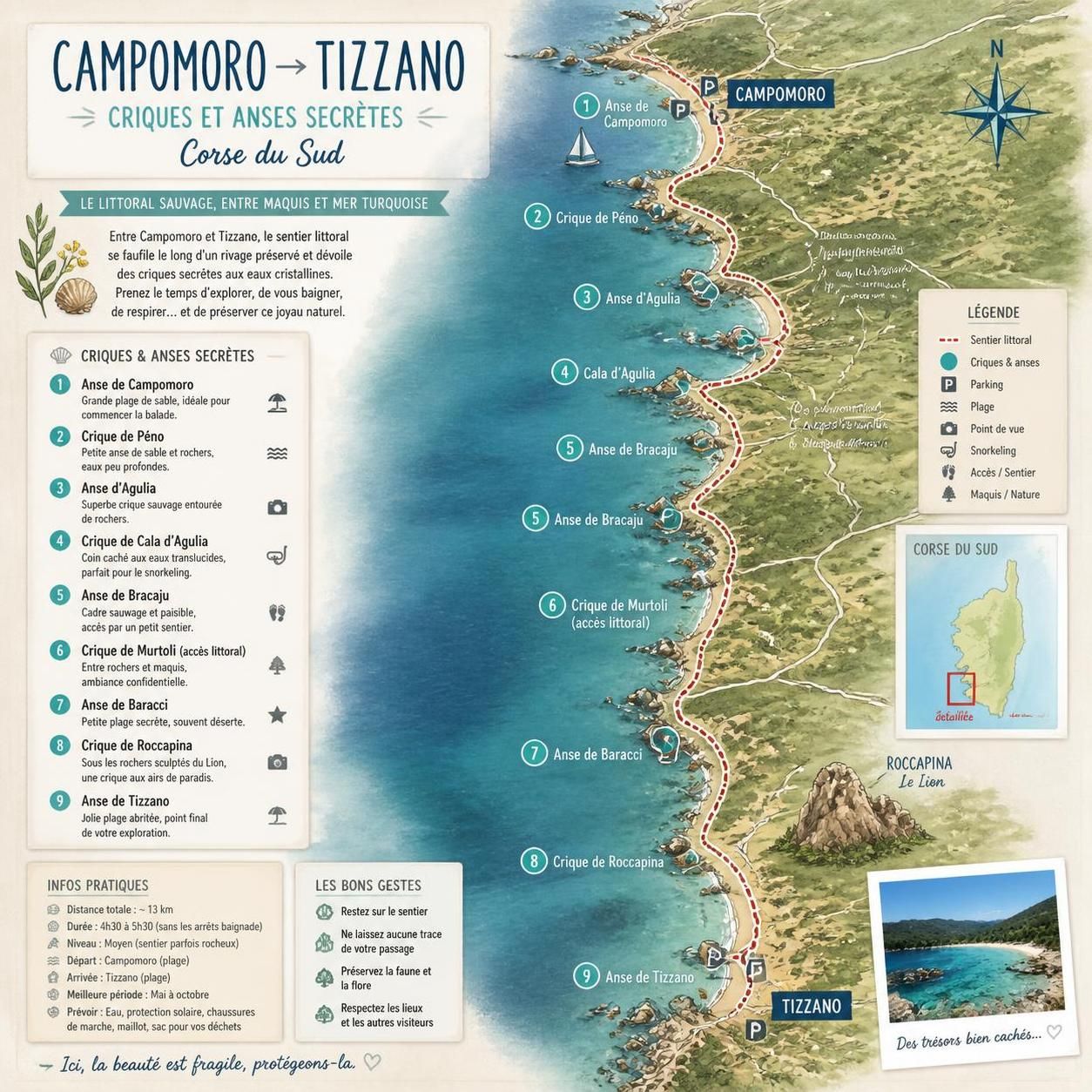 découvrez les criques secrètes de corse méridionale, de campomoro à tizzano, des anses magnifiques et méconnues, invisibles sur google maps.