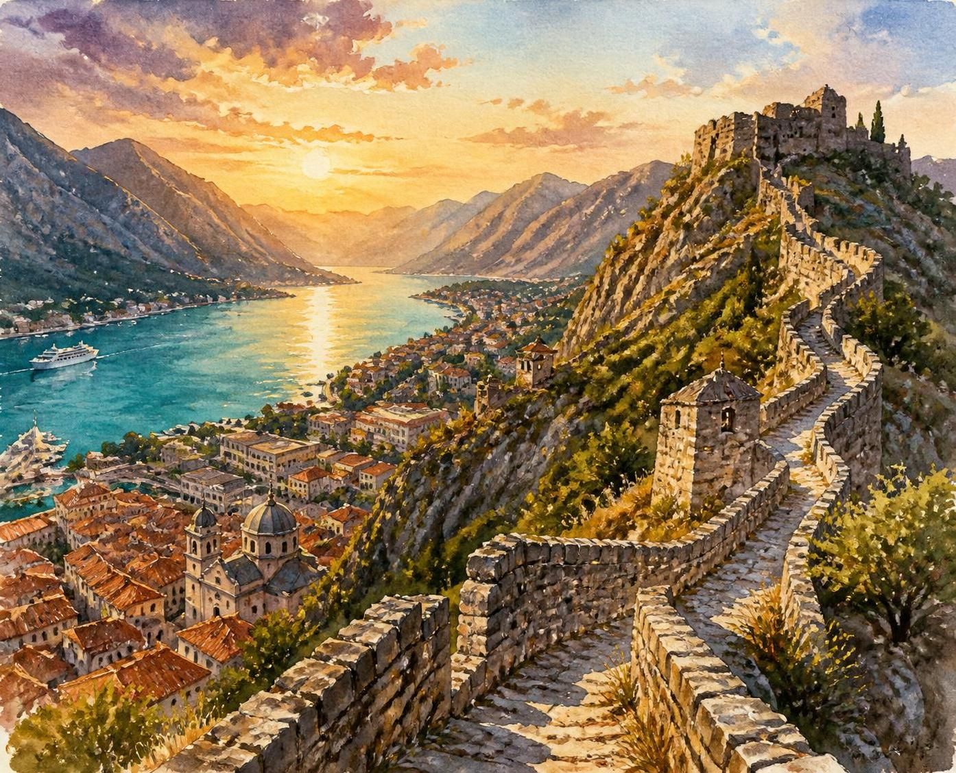 dĂ©couvrez kotor et ses impressionnants remparts, une magnifique fortification mĂ©diterranĂ©enne au cĆur de la mĂ©diterranĂ©e noire, loin des circuits touristiques classiques des croisiĂšres au montĂ©nĂ©gro.