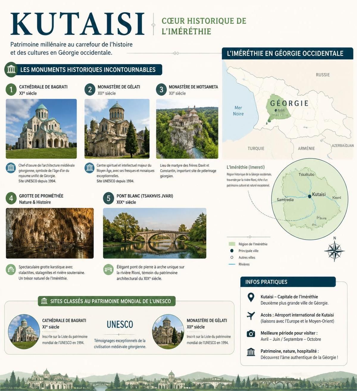 découvrez kutaisi, la ville méconnue de géorgie que tbilissi éclaire peu, et explorez son histoire riche, sa culture authentique et ses paysages magnifiques.