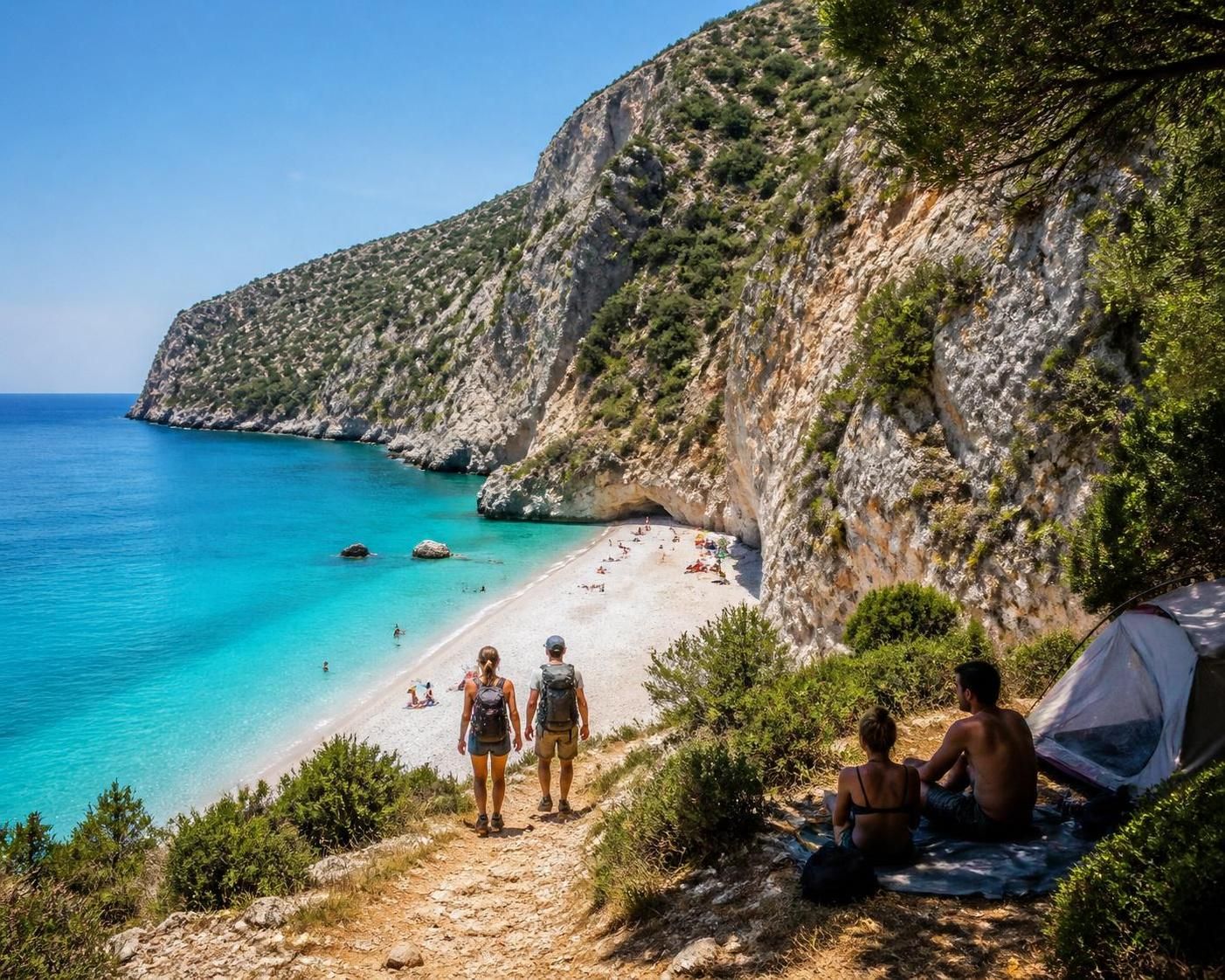 explorez la côte sauvage de l'albanie, un trésor caché avec des plages magnifiques récemment redécouvertes par les albanais eux-mêmes, idéales pour des vacances en pleine nature.