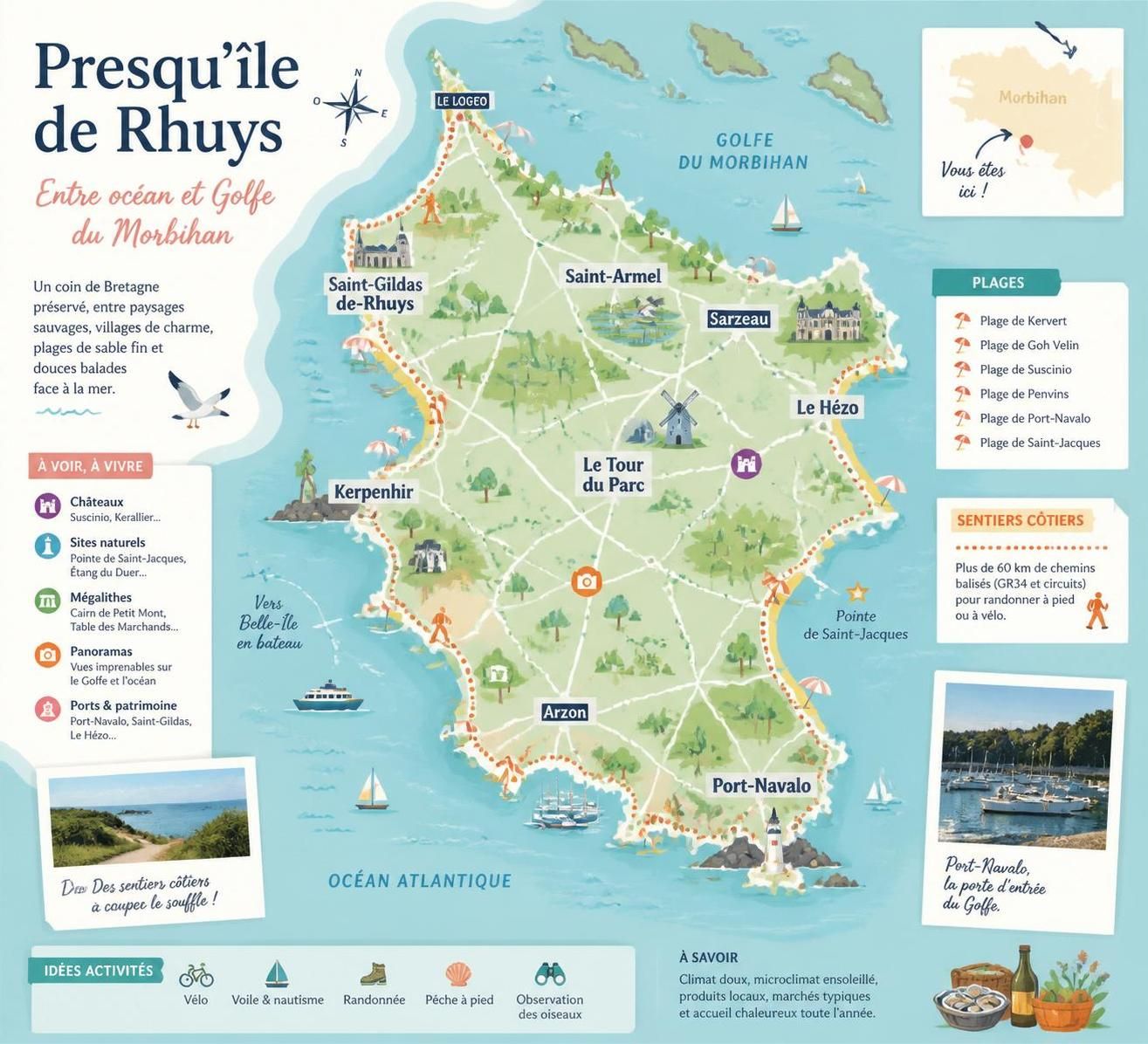 découvrez la presqu'île de rhuys, le joyau caché du morbihan au-delà de carnac, une destination secrète que même les bretons sous-estiment pour ses paysages préservés et son riche patrimoine.