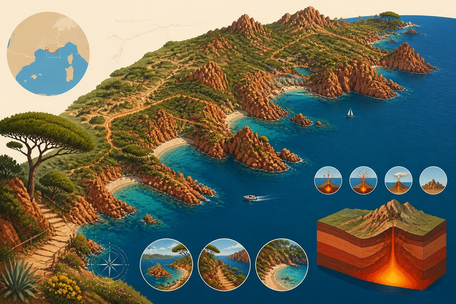 découvrez les anses secrètes de l'estérel entre fréjus et agay, une partie préservée de la côte d'azur souvent méconnue et authentique, loin du tourisme de masse.