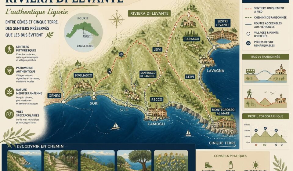 découvrez la riviera di levante, un paradis pour les randonneurs entre gênes et les cinque terre, en ligurie, où les sentiers préservés échappent aux circuits touristiques en bus.
