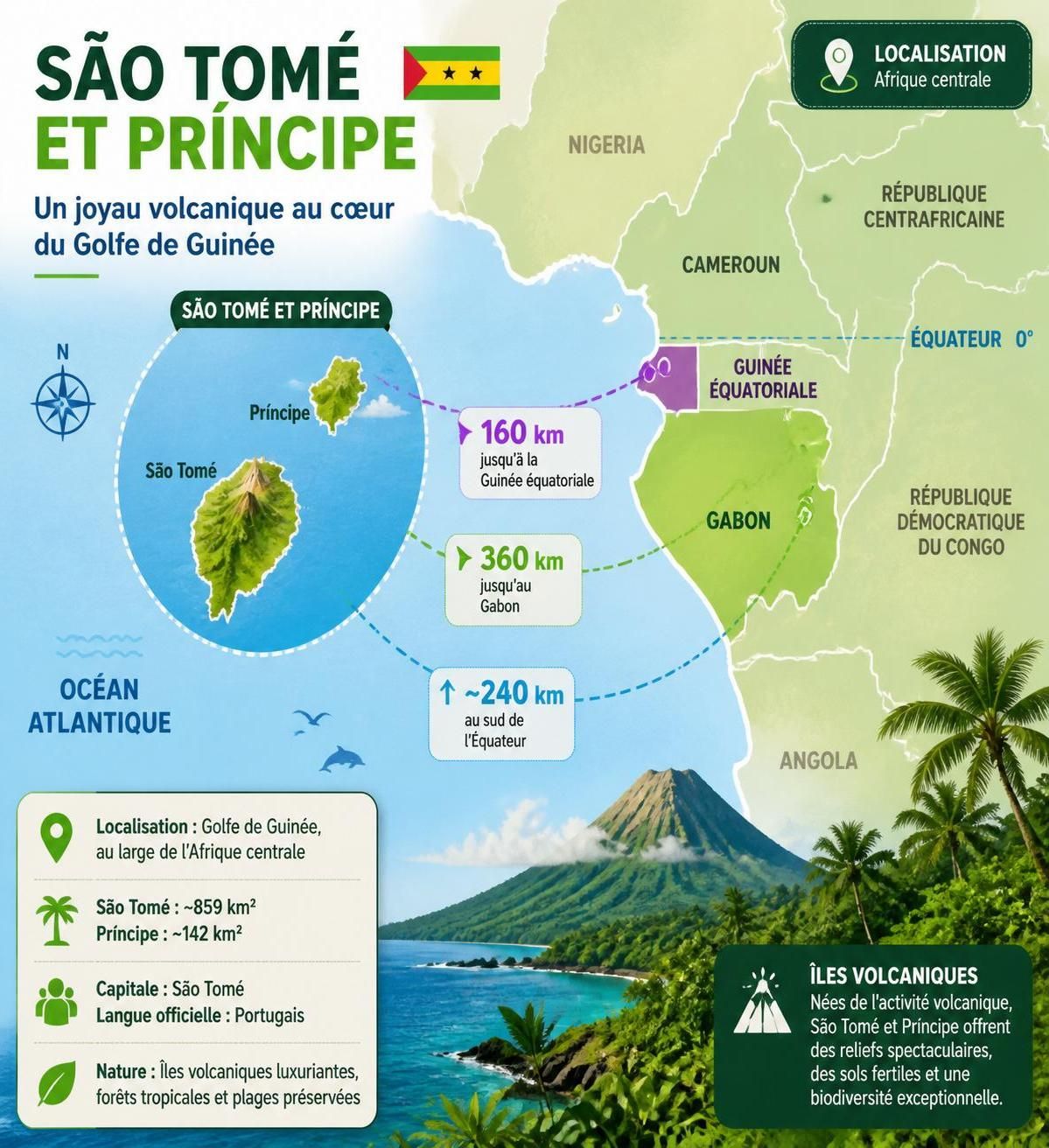 découvrez são tomé et príncipe, deux îles africaines peu connues, célèbres pour leur culture du cacao et leur emplacement unique souvent méconnu sur la carte.