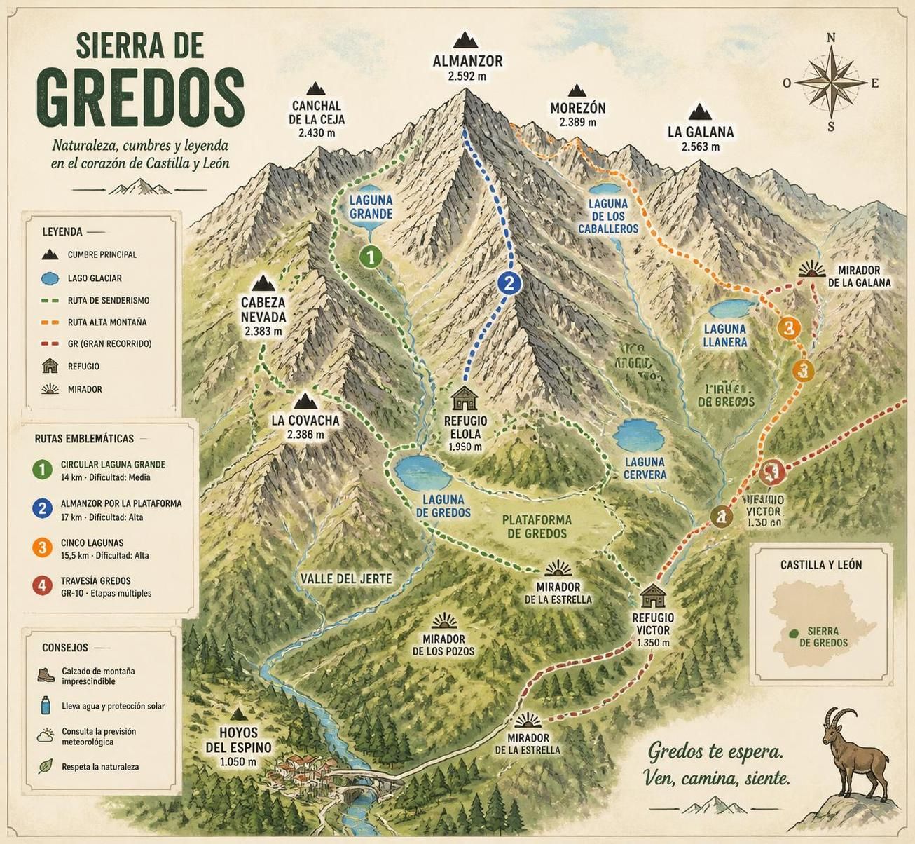 découvrez la sierra de gredos, les sommets méconnus de castille-et-león, loin des circuits touristiques de l'escorial, pour une aventure authentique en pleine nature.