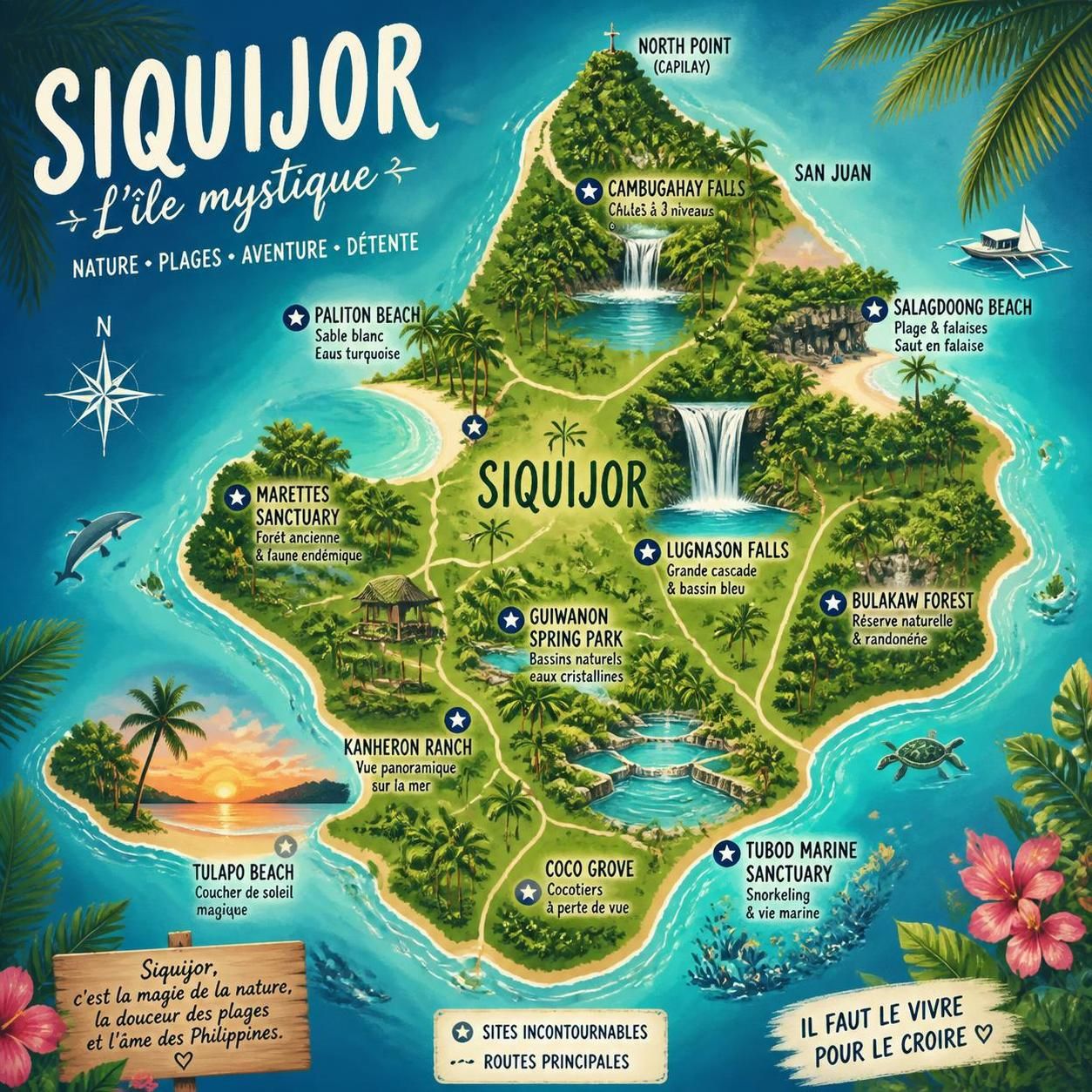 découvrez siquijor, l'île mystérieuse des chamans philippins, loin des sentiers touristiques de cebu. plongez dans une culture riche et des paysages enchanteurs oubliés des guides.