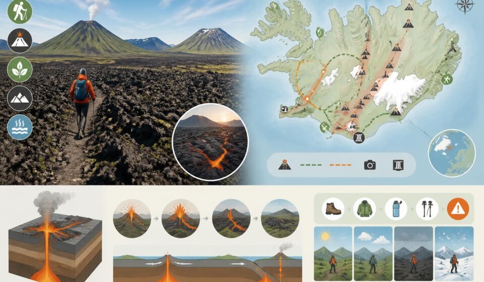 découvrez les volcans d'islande à travers des randonnées uniques sur les coulées de lave, loin des foules du golden circle et de seljalandsfoss. explorez des paysages sauvages et préservés pour une aventure authentique.
