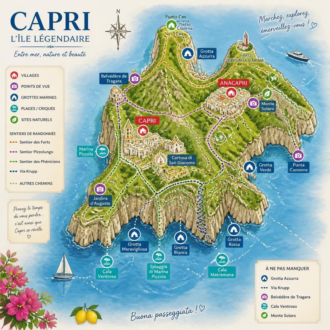 découvrez capri autrement : explorez ses sentiers cachés, ses grottes marines mystérieuses et ses anses secrètes, loin des foules et des bateaux touristiques.