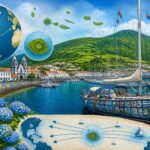 découvrez faial, l'île bleue de l'archipel des açores, célèbre pour son port d'horta où les marins transatlantiques laissent leurs emblèmes, mêlant histoire maritime et paysages enchanteurs.