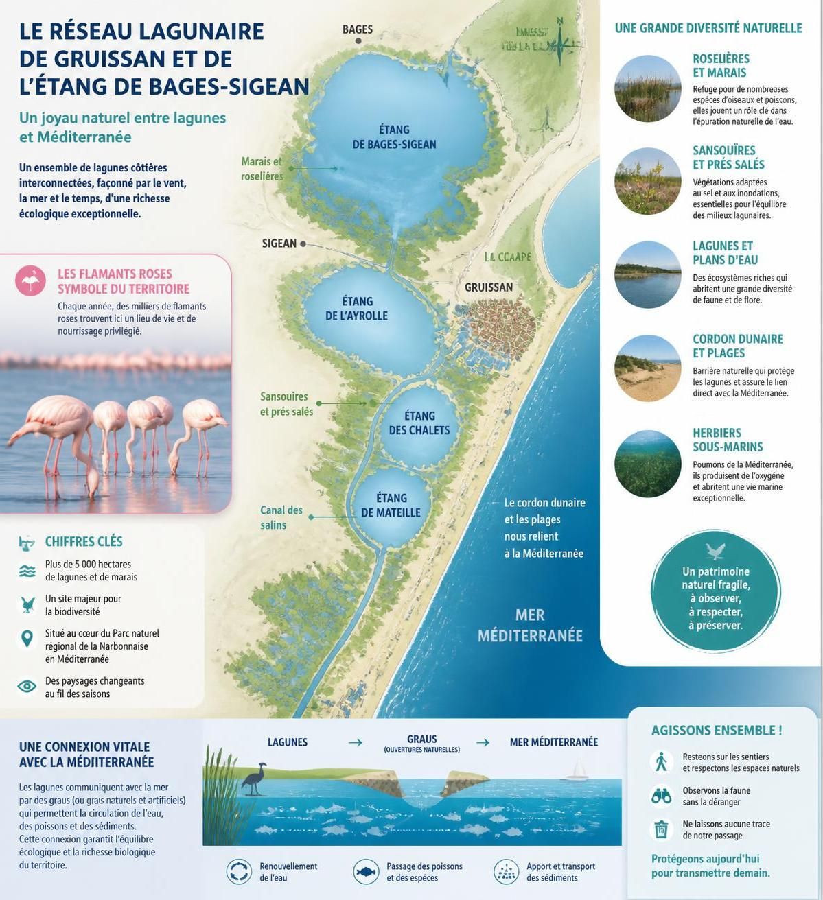 découvrez gruissan et l'étang de bages-sigean, une lagune languedocienne préservée où les flamants roses abondent, souvent éclipsée par montpellier et sète, pour une expérience nature authentique.