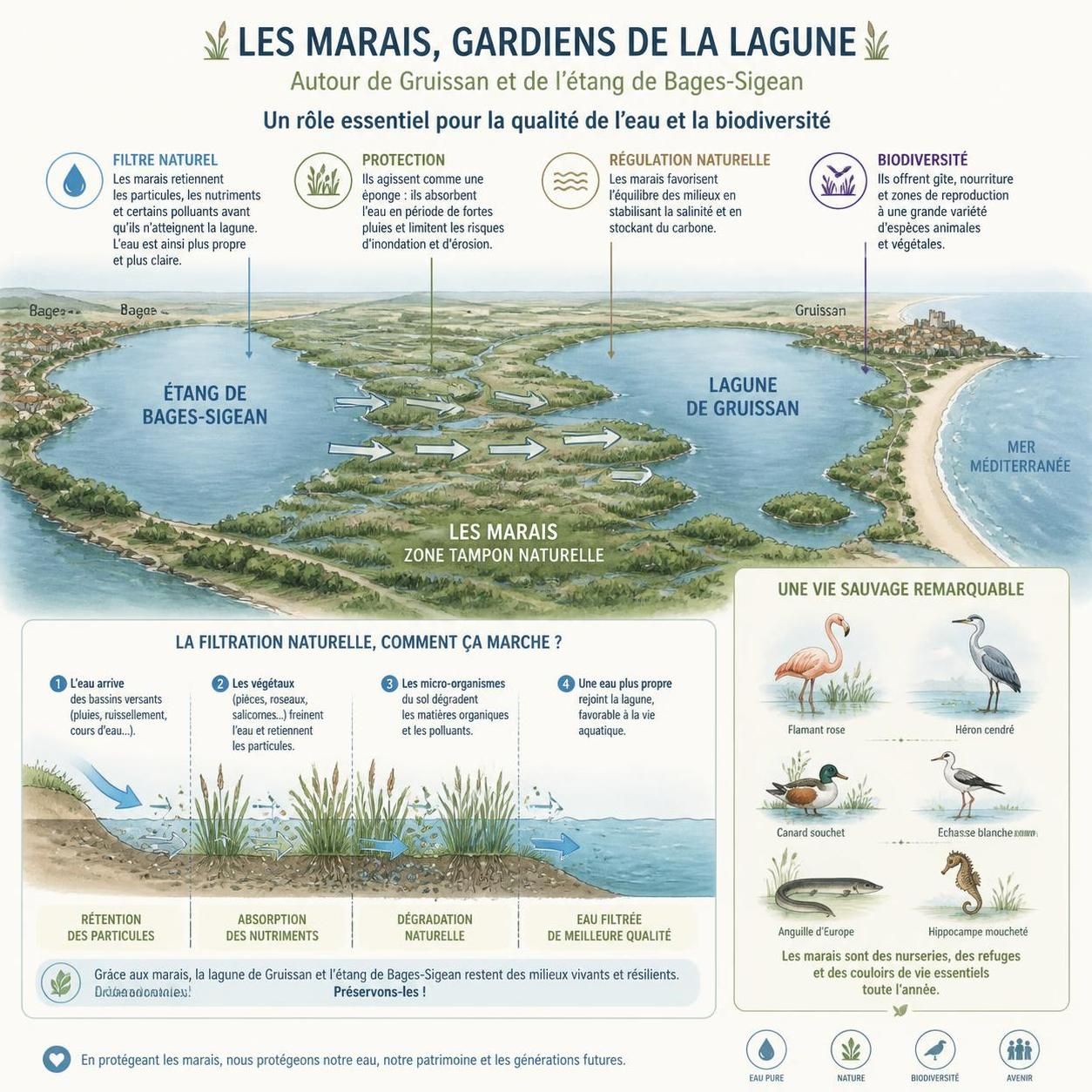 découvrez gruissan et l'étang de bages-sigean, la magnifique lagune languedocienne, refuge des flamants roses, souvent méconnue derrière montpellier et sète. un véritable joyau naturel à explorer.
