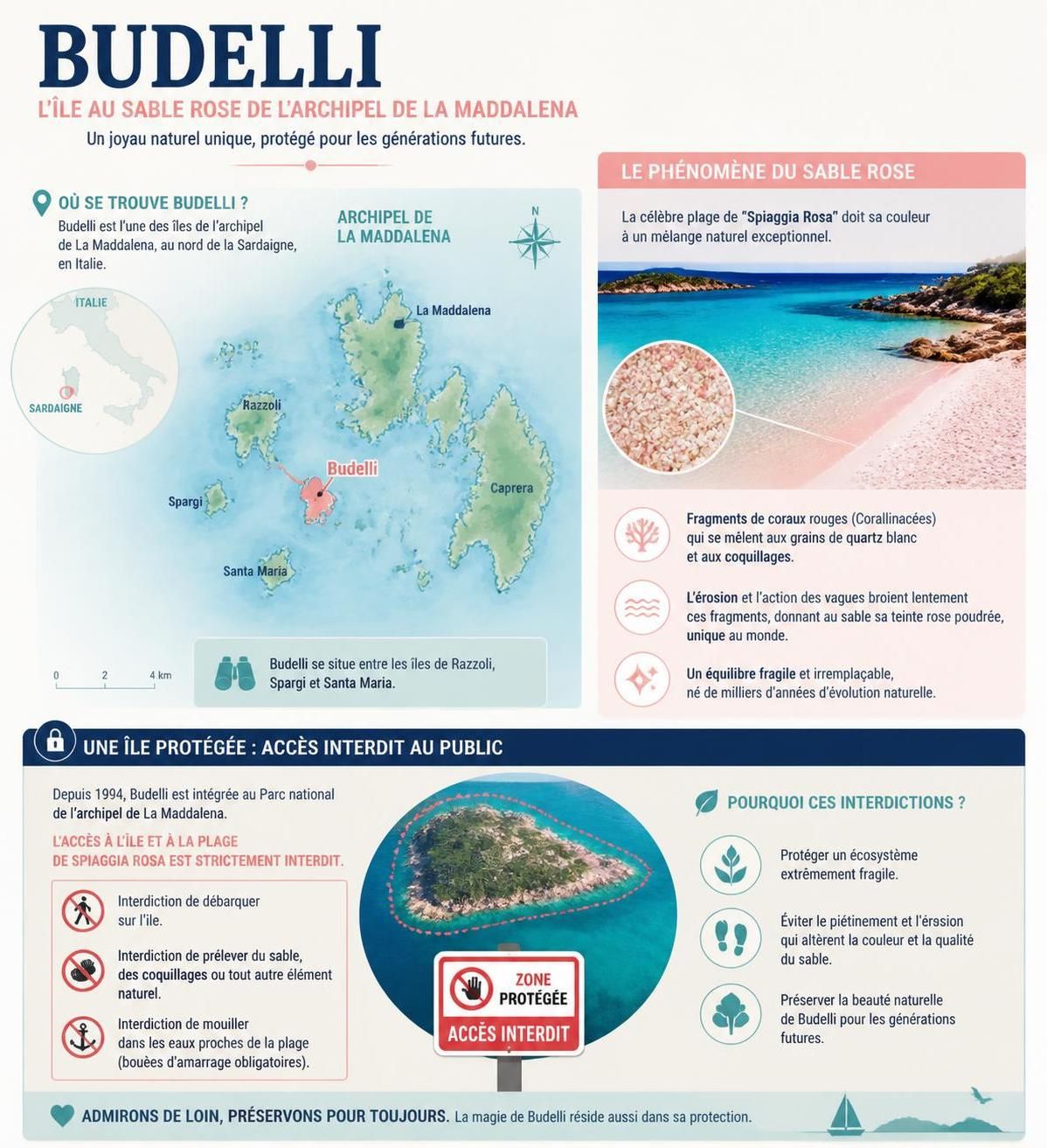 découvrez pourquoi la spiaggia rosa de budelli en sardaigne est interdite aux baigneurs et explorez les activités alternatives à proximité pour profiter pleinement de ce lieu unique.
