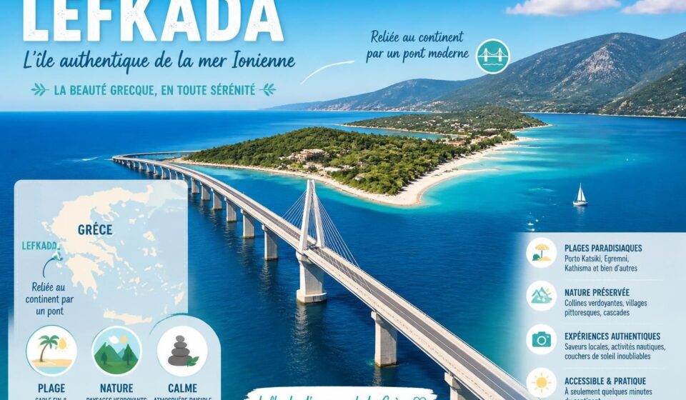 découvrez lefkada, l'île grecque accessible par un pont, réputée pour ses plages paradisiaques aussi belles que celles de mykonos, mais sans la foule.
