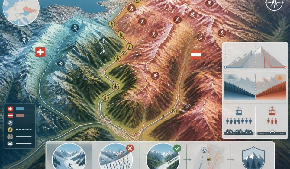 découvrez les trésors cachés des alpes du vorarlberg en autriche, entre bregenz et le montafon, des vallées frontalières méconnues que les skieurs suisses n'ont pas encore explorées.