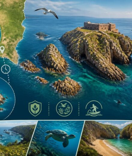 découvrez les berlengas, un archipel naturel préservé au large de peniche, portugal, accessible en une heure de bateau. un secret bien gardé des surfeurs pour ses paysages sauvages et ses spots uniques.