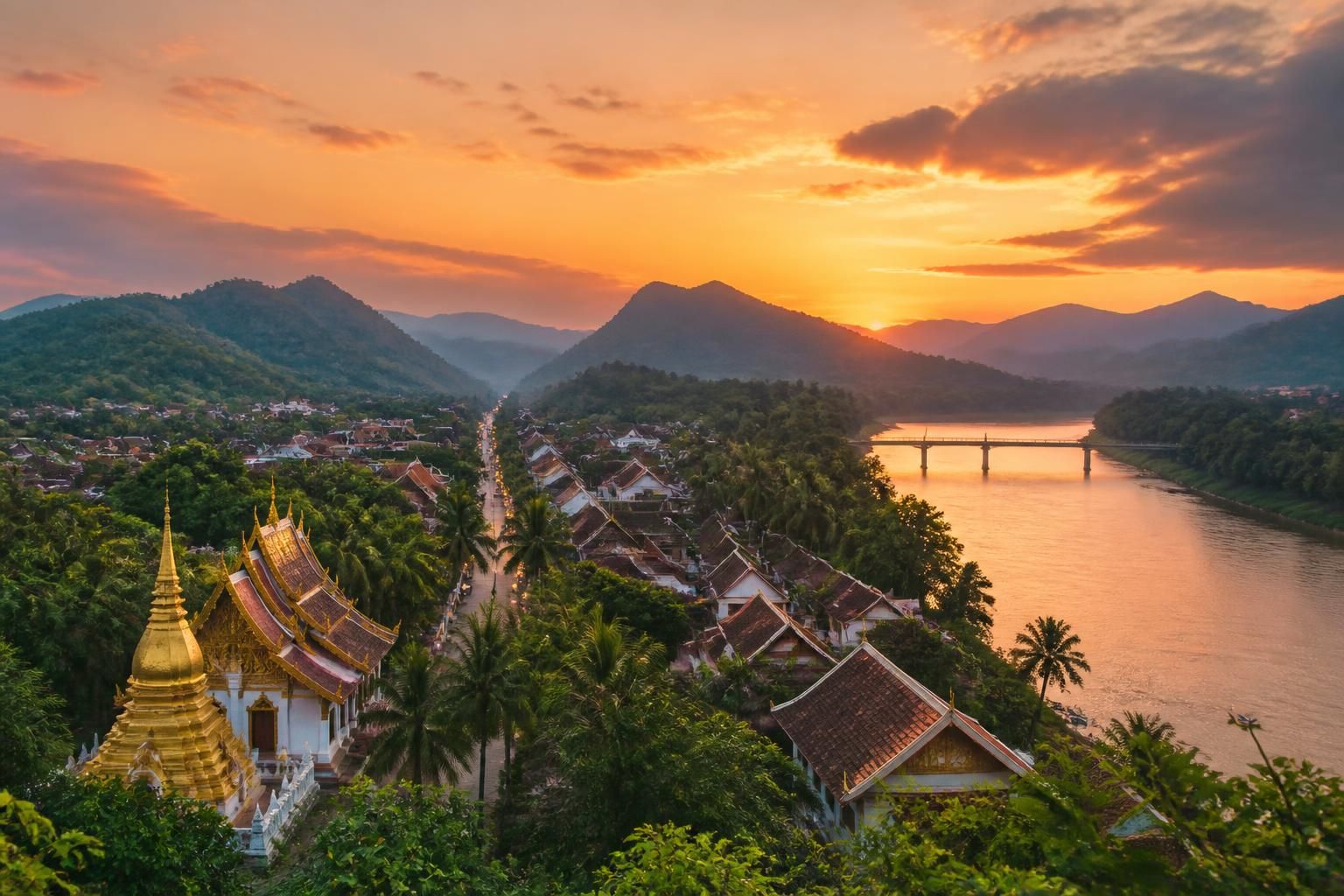 découvrez luang prabang, la ville-temple du laos classée au patrimoine mondial de l'unesco, préservée de l'urbanisation hôtelière massive, offrant un cadre authentique au bord du mékong.