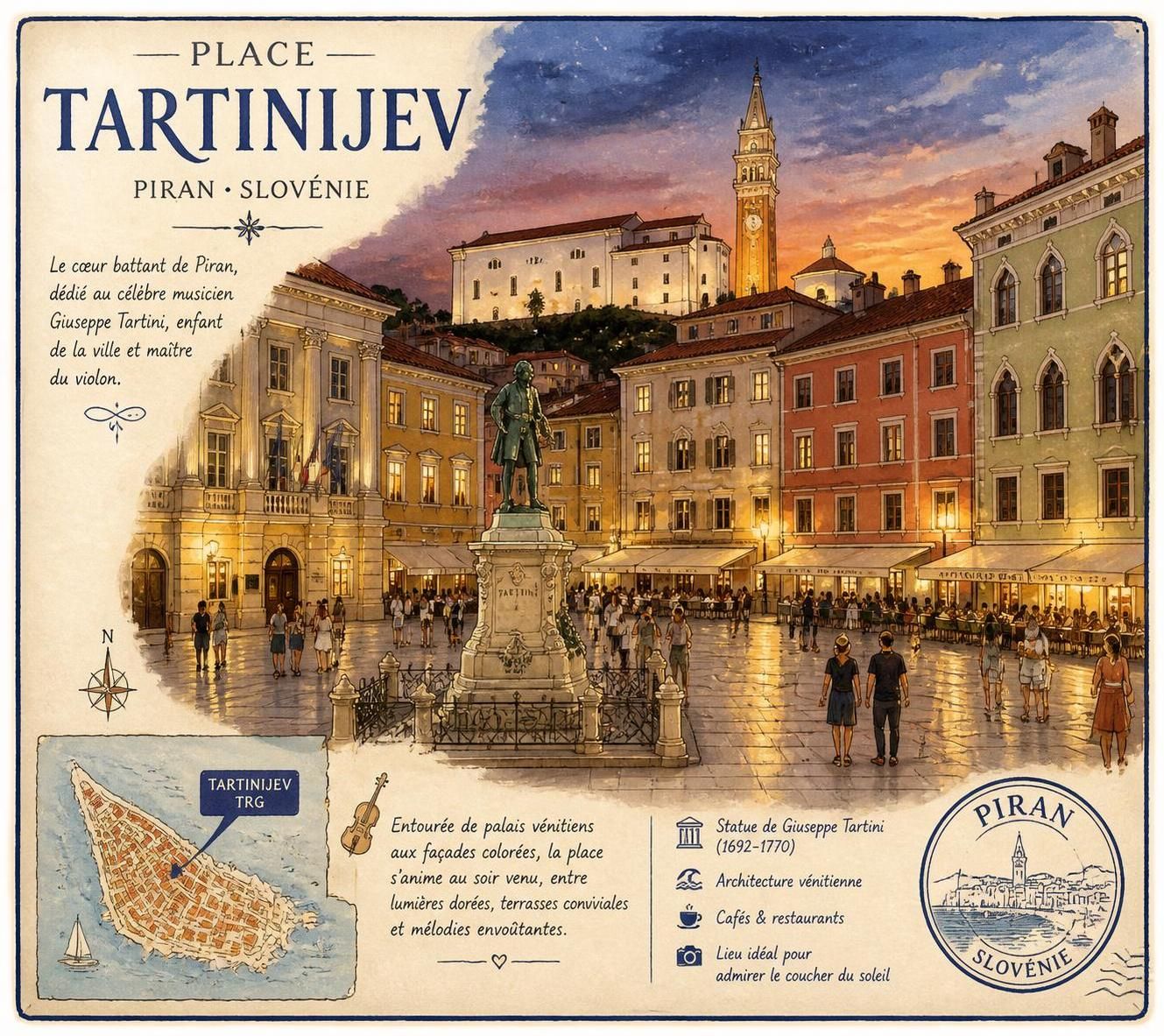 découvrez piran, la charmante presqu'île vénitienne de slovénie, une ville secrète et authentique nichée entre trieste et rovinj, idéale pour une escapade hors des sentiers battus.