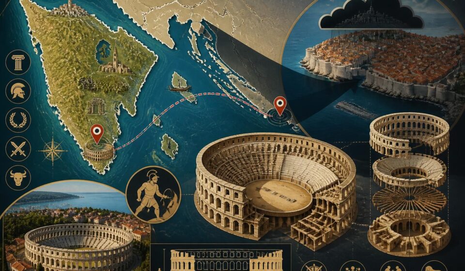 découvrez l'amphithéâtre romain de pula en istrie, un trésor historique souvent éclipsé par dubrovnik, mais incontournable lors de votre voyage en croatie.
