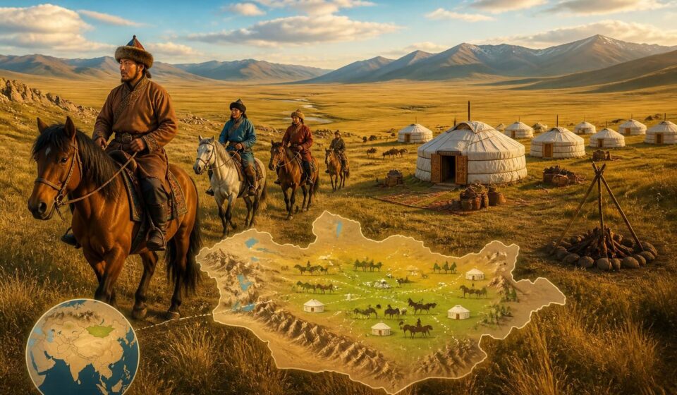 découvrez un safari à cheval unique en mongolie, explorez les vastes steppes et les campements nomades authentiques, bien loin des yourtes touristiques d'oulan-bator.