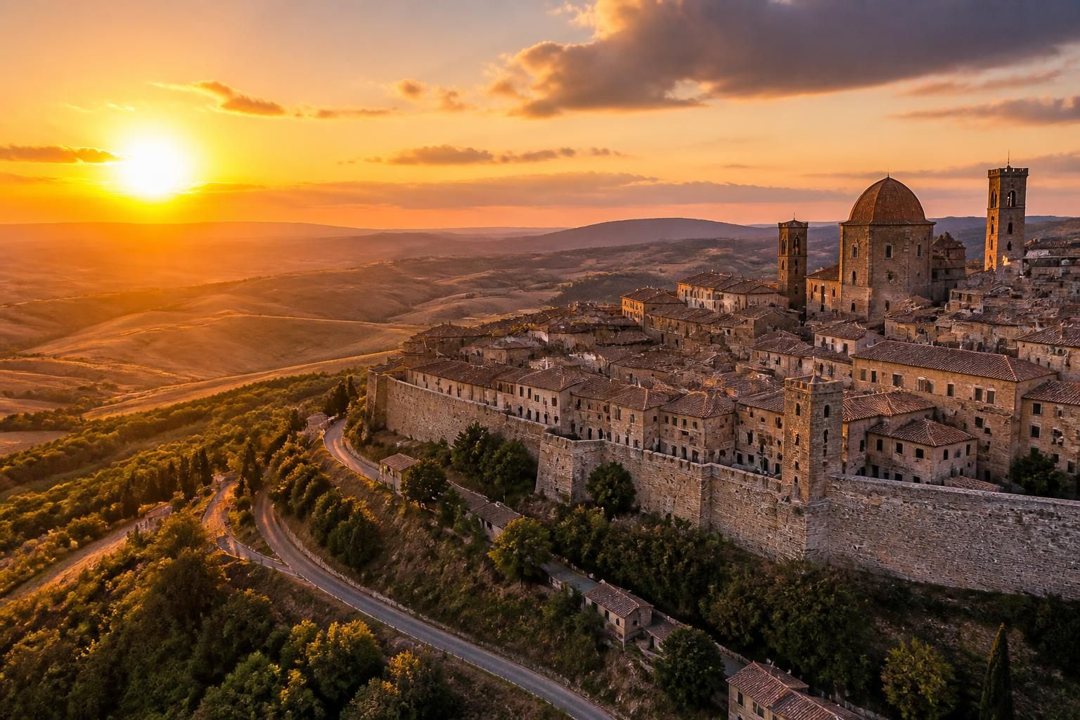 découvrez volterra, la fascinante ville étrusque perchée au-dessus de la valdicecina, un joyau méconnu que les groupes touristiques de san gimignano ne visitent jamais.